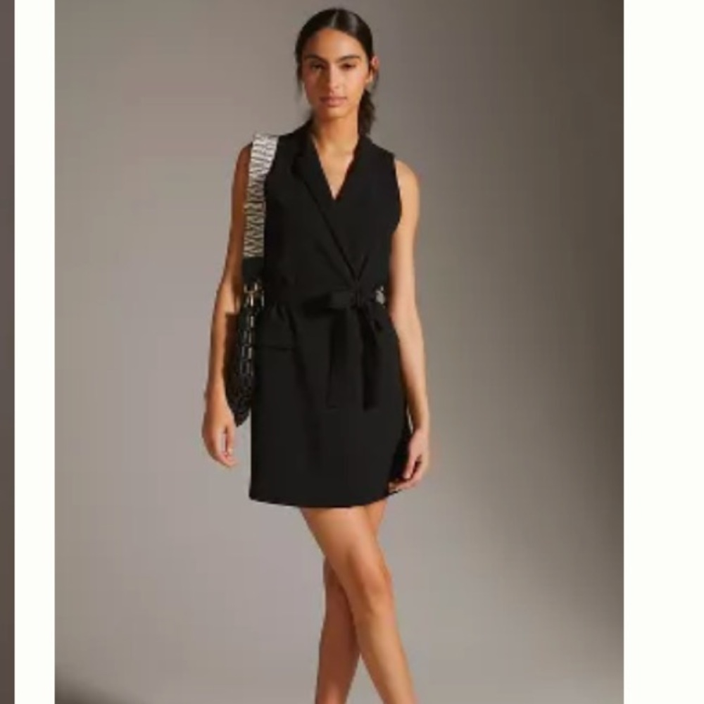 Anthropologie Sleeveless Vest Mini Dress
